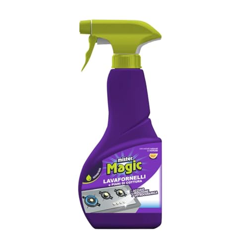 Igienizzante Mister Magic, Lavafornelli e Piani di Cottura, Sgrassa e Igienizza, Previene i Cattivi Odori, Con estratti naturali di Agrumi - 500 ml