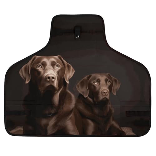 Delantal de trabajo con diseño Labrador Retriever marrón miniatura 1