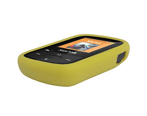 Sandisk Sansa Clip Sport Plus Silicone Case - Slim Fit , Anti-Slip Protective Soft Rubber Silicone Skin Cover Case For Sandisk Sansa Clip Sport Plus Sdmx28 Mp3 Player 2016 Release - Corn Yellow #TOP7