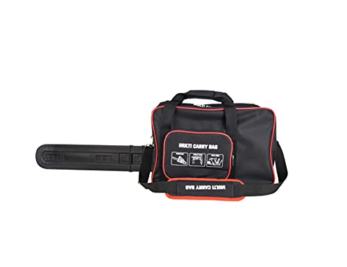 TaskDone Chainsaw Carrying Bag with Wide Mouth, Portable Storage Bag,Black and Water Proof Oxford Plastic Tool Bag for Outdoors and Home