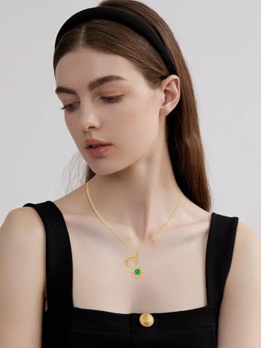 Sun and Moon Necklace for Women, Exquisite Birthstone Pendant Necklace Jewelry Gift Wedding Anniversary, Birthday4