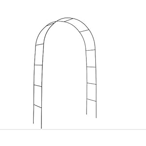 DOEWORKS Metaal Staal Frame Tuin Rose Arch Trellis 2.4M Zwart Zware Duty Sterke Klimplanten Boogweg Buisvormige