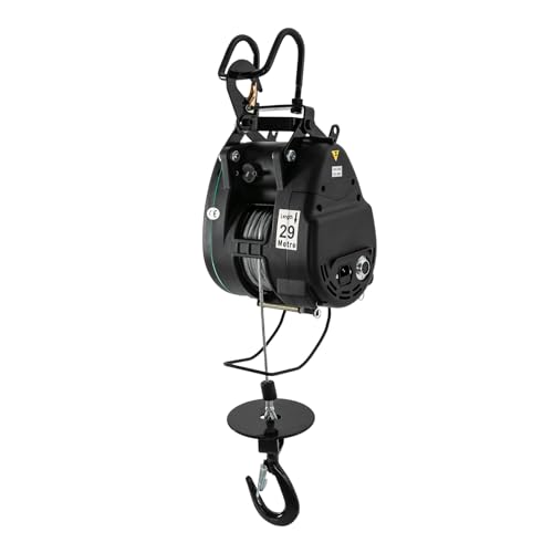 Electric Hoist, Portable Electric Cable Hoist with Wired Control, Lifting Capacity: 1102.31lbs, Lifting Height: 95.14ft, Lifting Speed: 42.65ft/min, w/Emergency Stop Switch