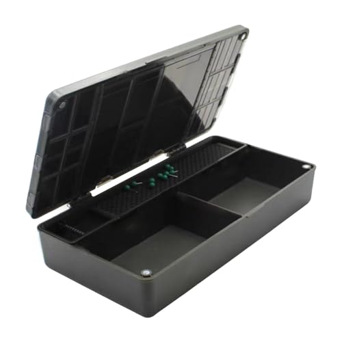 Boîte de rangement de pêche à compartiments pour hameçons et accessoires