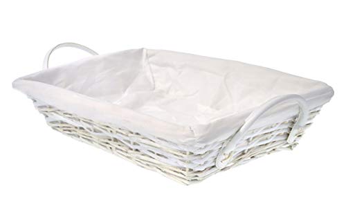 HERSIG: Bandeja Mimbre Natural   Cesta Rectangular