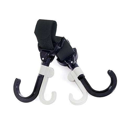 SUPVOX 2pcs Stroller Clips Convenient Stroller Hanger for Diapers Groceries and Clothes Black Gray Supports Up to Easy Installation