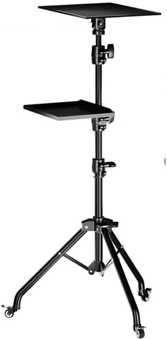 Projector Stand Tripod Laptop Adjustable Height Mixer Standing Desk Outdoor Computer with Plate(125cm)