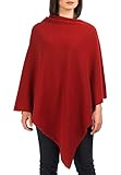 Poncho zu 100% aus Kaschmir Dalle Piane Cashmere - Poncho aus 100% Kaschmir - für Frau, Farbe: Rot, Einheitsgröße