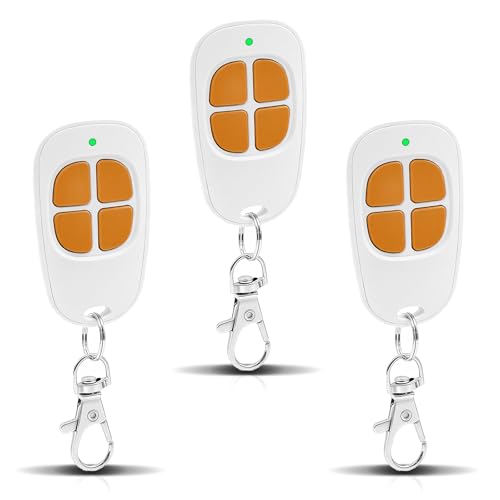 3 x SCS Sentinel Mando a distancia de 4 canales 433,92 MHz para puerta y garaje, mando a distancia Sentinel compatible con AAM0085, seguro, duradero y fácil de programar, color naranja