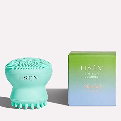 LISEN Skin Pal, Silicone Exfoliator for Men & Women | Effectively Exfoliates Skin & Removes Dead Skin & Blemishes | For Normal to Combination Skin | Korean Skin Care Product | 1 Unit (Mint Green)
