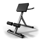 FITKS360 Roman Chair Hyperextension Bench – Adjustable Back Extension Machine for Glutes, Hamstrings & Lower Back – Foldable Multi-Purpose Workout Equipment for Home Gym (Black（Big Pad）)