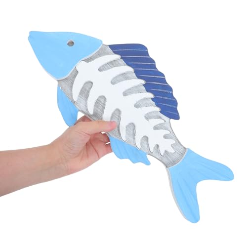Poisson en bois suspendu décoration murale pour maison bord de mer - 6