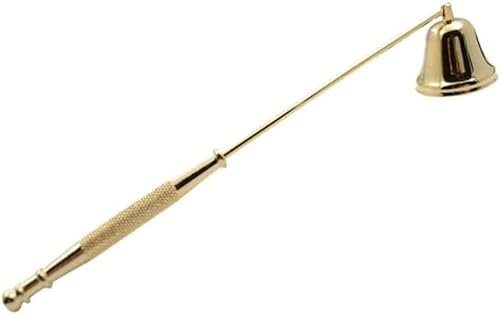 Elzhan Gold Metal Candle Snuffer Wick Snuffer with Long Handle Candlesnuffers Candle Sleeves Accessories