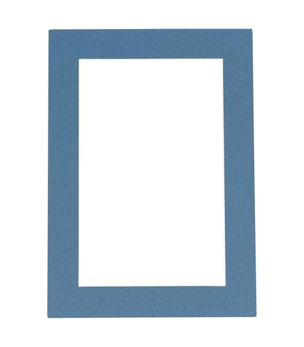 16x20 Mat for 11x14 Photo - Precut Steel Blue Picture Matboard for Frames Measuring 16 x 20 Inches - Bevel Cut Matte to Display Art Measuring 11 x 14 Inches - Acid Free ONE MAT