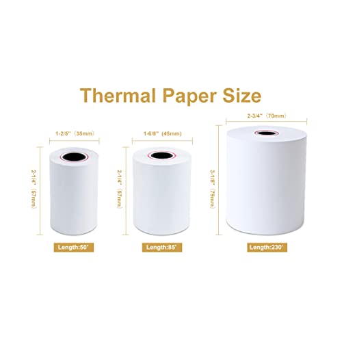 Oaustect Thermal Paper Rolls 3 1/8" X 230' ,10 Rolls Thermal Receipt Paper For Pos/Cash Register #TOP4