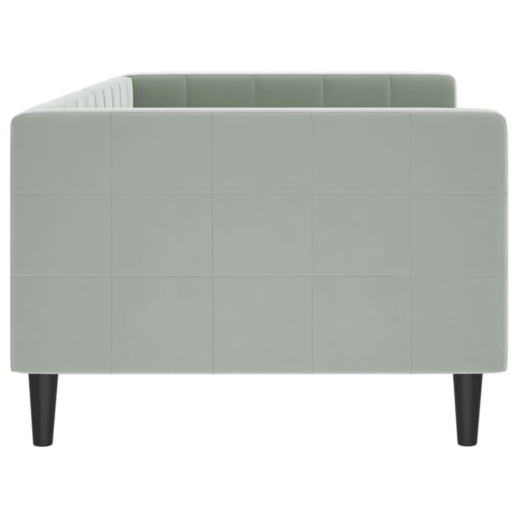 vidaXL Tagesbett Hellgrau 90x200 cm Samt