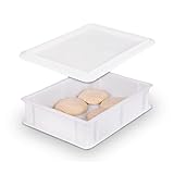 🍕PROFESSIONELL BACKEN: Für jeden Pizzahobbybäcker ist die Pizzaballenbox mit Deckel ein Must-Have! Unsere Pizzateig Box bietet ausreichend Platz für einen Sauerteig, Brotteig oder 6 Teiglinge je 300 g.