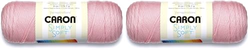 Image of Caron Simply Soft Solids Yarn (4) Medium Gauge 100% Acrylic - 6 oz - Pink - Machine Wash & Dry (H970039719) (Pack of 2)