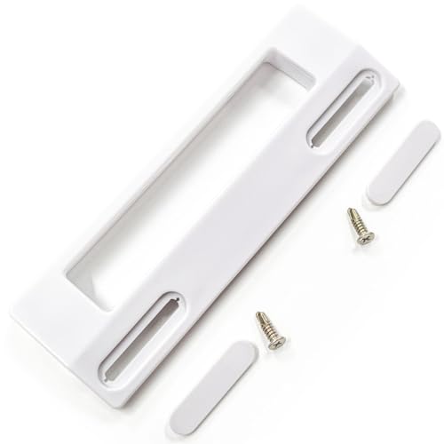 jpshop - Tirador frigorífico universal blanco distancia entre ejes de 113 a 116 mm con tapones cubreagujeros