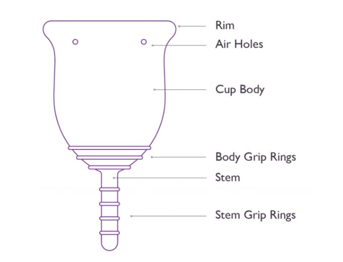 Image of Pink Color Reusable Silicone Large Size Menstrual Cup Pack of 1 (Pink Large 25 ML)