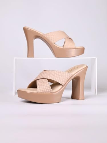 Image of MONROW Fancy and Stylish Trendy and Lightweight Casual Regularwear Vegan Platform Heels For Women and Girls