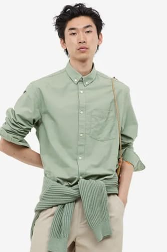 Image of BE ACTIVE Men's Oxford Cotton Lycra Casual Shirt || Men Stylish Shirt || Full Sleeves || Simple Shirt for Men || Timeless Style & Comfort