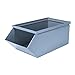 Stackbin 1-3SB 18 Gauge Steel Hopper Front Bin, No 3, Black, 9" Width, 18.75" Length, 7.5" Height