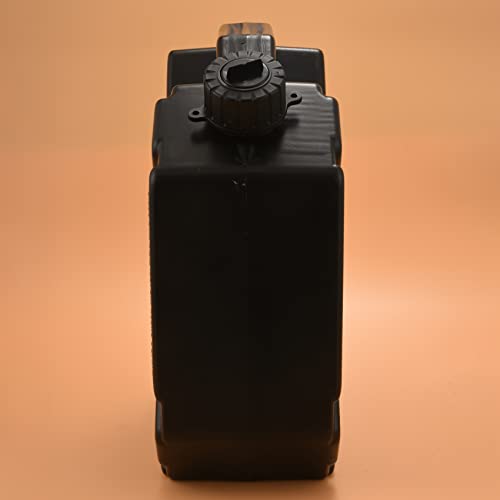 Luntfeiy 5L Liter Schwarzer Kraftstoff Tank KöNnen Auto Motorrad Ersatzbenzin ÖLtank Backup Jerrycan KraftstoffkrüGe Kanister mit Schloss & SchlüSsel