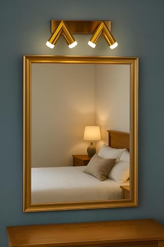 Image of FILLISKA 3 in 1 Double Wall spot /Picture /Display /Mirror Light with Adjustable Head and Colour Changing Function (Luxurious Gold-6549)(1 Year Warranty)