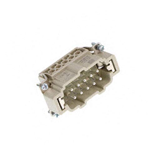 Connecteur mâle Han E 10 PIN HARTI à borne à vis pour raccordement de câbles industriels
