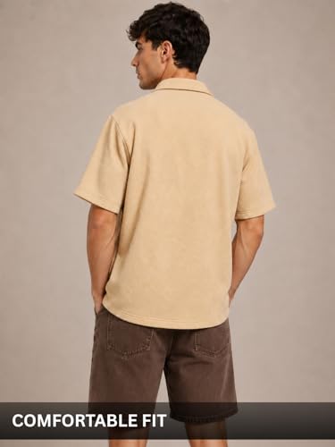Image of Leriya Fashion Shirt for Man | Mens Casual Shirts | Shirt for Man| Shirts for Mens Stylish |Half Sleeve Button Down Textured Summer Wear (Available in Plus Sizes)