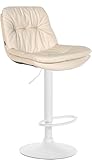 CLP Tabouret de Bar Laurel recouvert de Similicuir I Chaise de Bar réglable en Hauteur et...