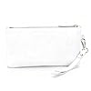 Soft Genuine Leather Wristlet Clutch Bags for Women Small Phone Handbags Long Wallet Fashion Purses (White) #3