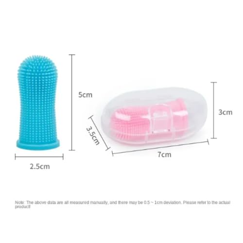 Escova de dentes para pet dedo silicone maleável cachorro gato limpeza bucal