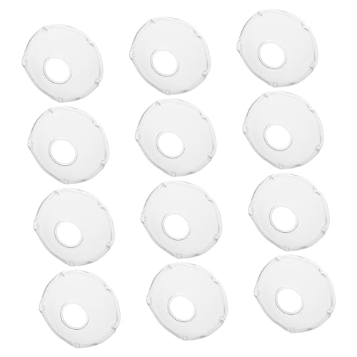 POPETPOP 12pezzi Raccogli-gocce Per Candele in Vetro Trasparente Portacandele Scanalato Raccogli-cera Protezione Antigoccia Per Candele Adatto Per Casa Ristorante Hotel