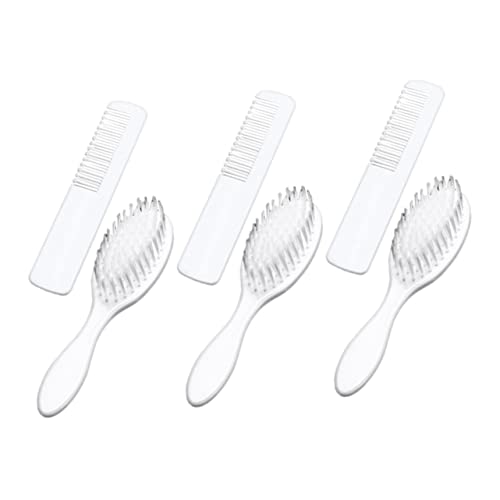 CIMAXIC 3Juegos Peine Para Bebés Kit Suave De Cuidado Del Cabello Para Recién Nacidos Para Desenredar y Masajear El Cabelludo