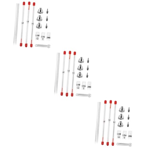 Accessoires aérographe SHINEOFI 3 ensembles aiguille de rechange et buse pour dessin peinture