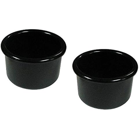 A&H Tool & Die Crock-Style Black Plastic Bird Dish 16 oz (2 Pack) Cover