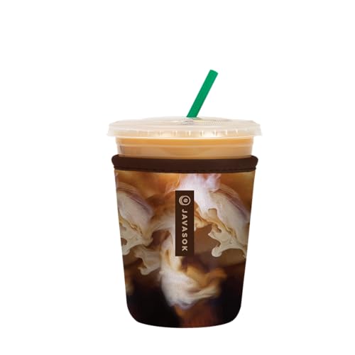 Sok It JavaSok Iced Coffee & Cold Soda Insulated Neoprene Cup Sleeve (Coffee on Coffee, Small: 16-20oz)