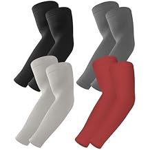 BHYTAKI UV Sun Protection Arm Sleeves, UPF 50 Sports Cooling Arm Compression Sleeves for Men Women Teenager