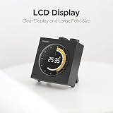 mooas Time Loop Digital Visual Timer, Rechargeable Wireless, LCD Large Display, Portable, Visual Timer, Brightness Adjustment, Count Up/Down, Pomodoro Timer for ADHD, Study, Home Schooling (White)