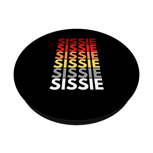 Colorful Sissie in English Aunt in English Sissie PopSockets Swappable PopGrip, Black - Image 2