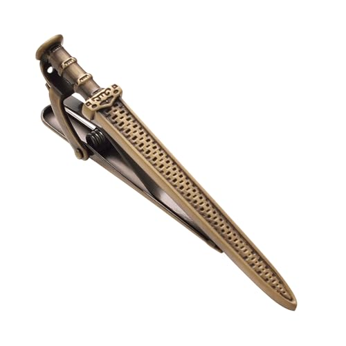 Image of Sword Tie Clip Pins for Men Unique Novelty Silver Gold Tie Bar