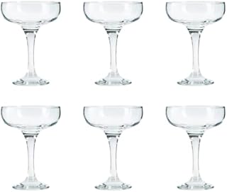 Martini Cocktail Glasses. Champagne Coupe Saucers (Set of 6). 200 ml.