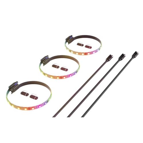 Hyte Ls10 Universale Kit Di Illuminazione Per Case Del Computer (hyte Ls10 Rgb Light Strips Blk 3pk + Np)