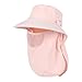 Aosekaa Sun Hat with Face Covering Breathable Sun Protection Lightweight Visor Men Women for Gardening Outdoor Camping Hiking, Pink