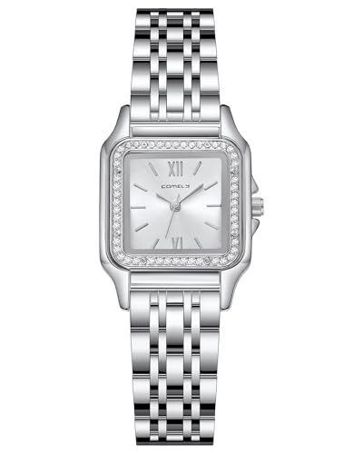 Petite ovale montre femme dorée en acier étanche et aiguilles analogiques