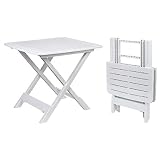 Mesa resina plegable blanca Saturnia 08330140 - Mesa Resina Plegable Blanca 79x72x70 cm