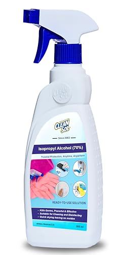Image of Cleansol Isopropyl Alcohol (70%) For Cleaning | Multipurpose Disinfectant & Surface Sanitizer Spray | No Residue | Rubbing Alcohol for Derma Roller | For Home, Office, Hospital & Clinic - 500ml