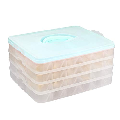 Zerodeko 4-Layer Dumpling Storage Box Refrigerator Fresh Keeper Container with Separated…